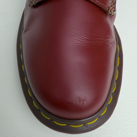 Dr. Martens Oxblood Red MIE Quilon Leather 1460 England Lace Up Boots UK 5 - Picture 7 of 16